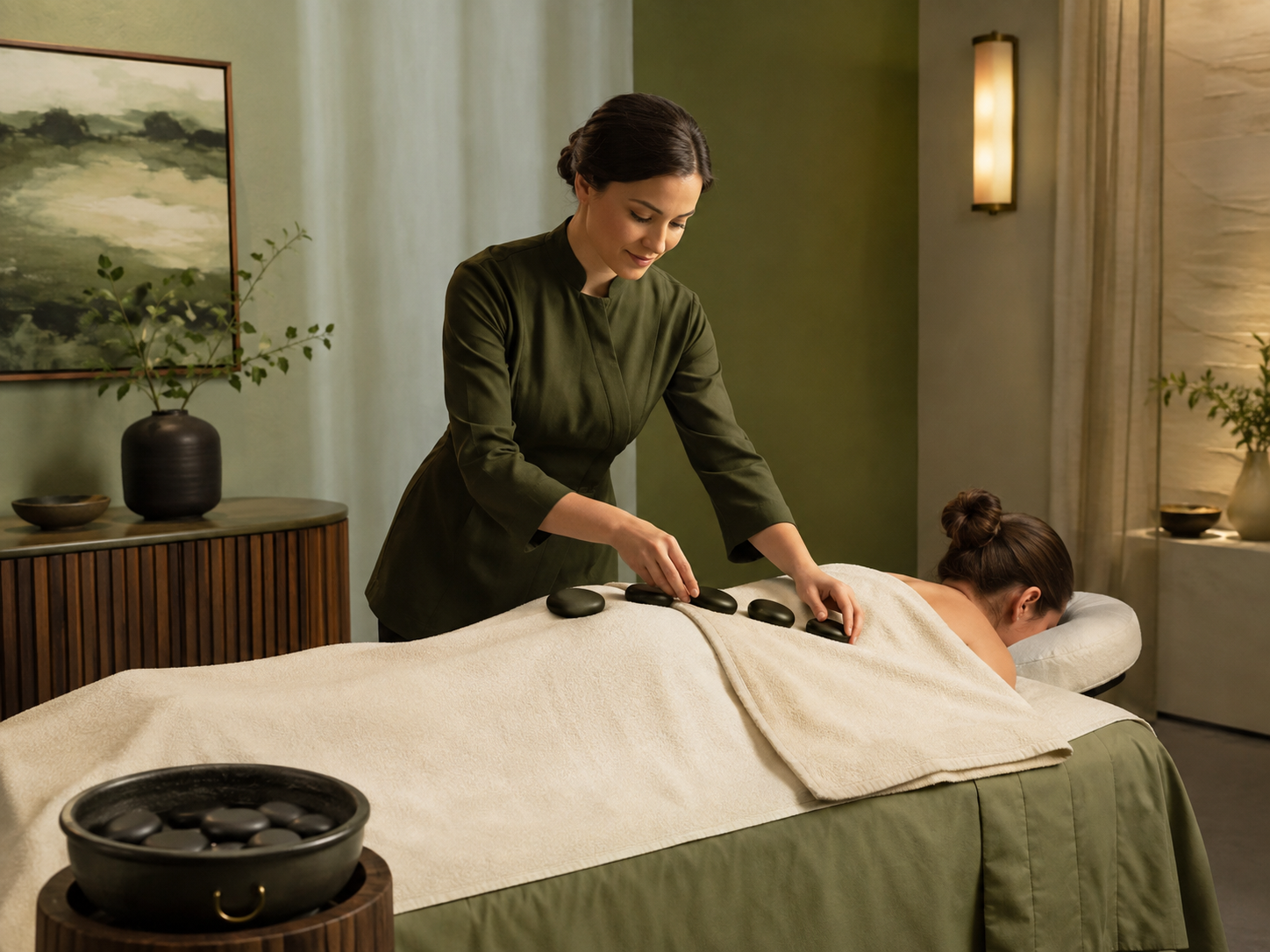 Hot Stone Massage at Lira VIP Spa Arjan Dubai